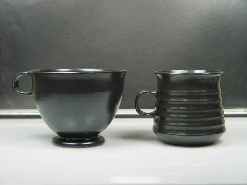 ATTIC BLACK ware two mugs from the Athens Agora