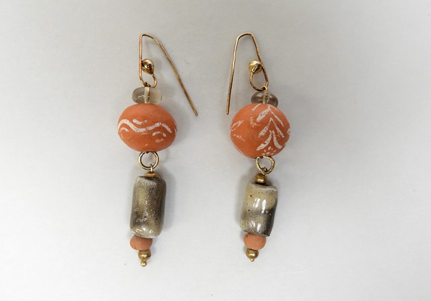 Glazed bead earrings 