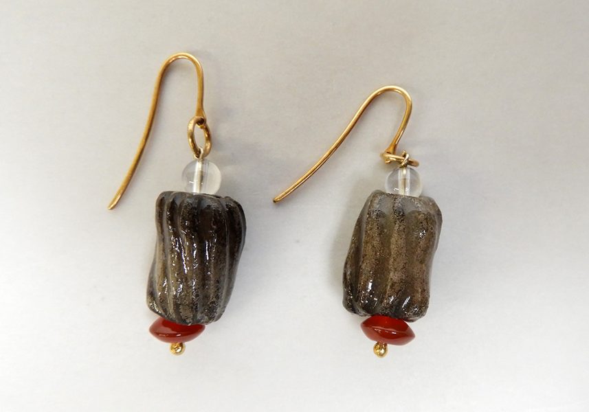 Glazed bead earrings  