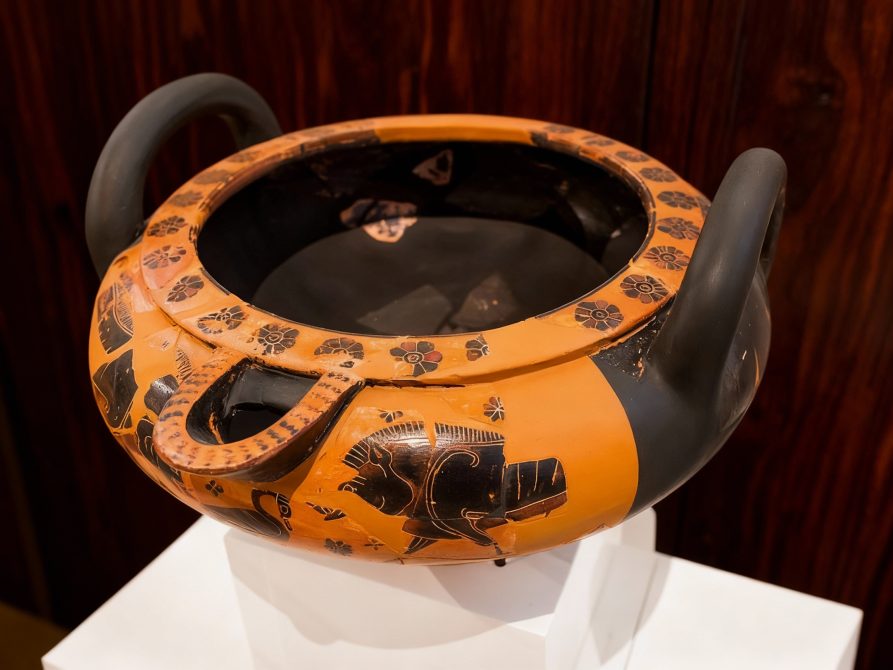 swan between boars - swan between lions - Athens NM