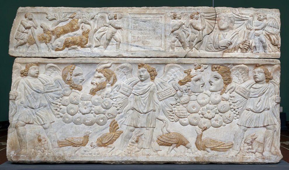 Roman sarcophagus of Aurelia Kyrilla, c. 300 AD, Ny Carlsberg Glyptothek Copenhagen